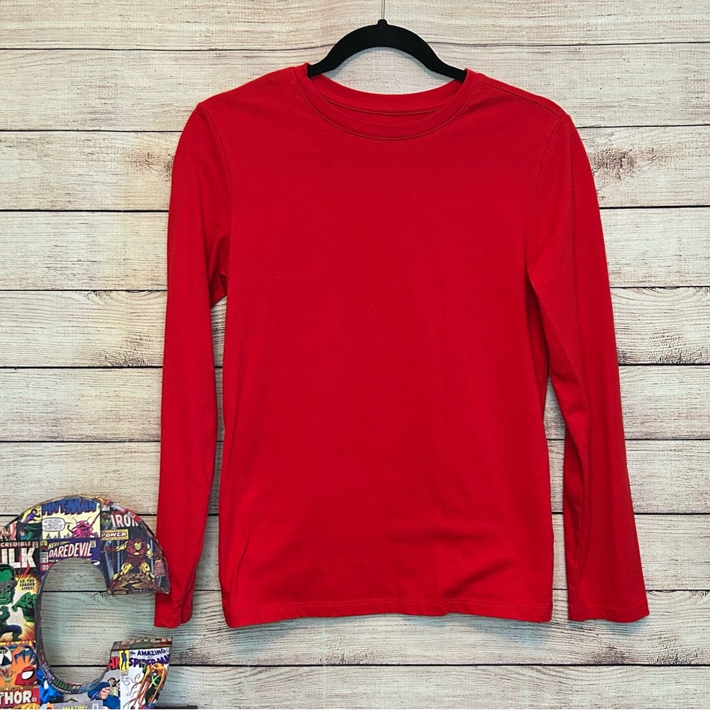 Boys Red Cat & Jack Long Sleeve Shirt